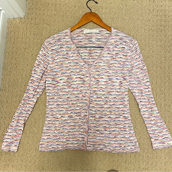 Vintage Camela Knit Pastel Cardigan Pink - Picture 4 of 15